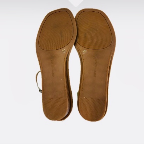 Lucky Brand Gold Leather Thong Sandals Women’s Size 10-11 Size EU 42 No tags New - Picture 5 of 5